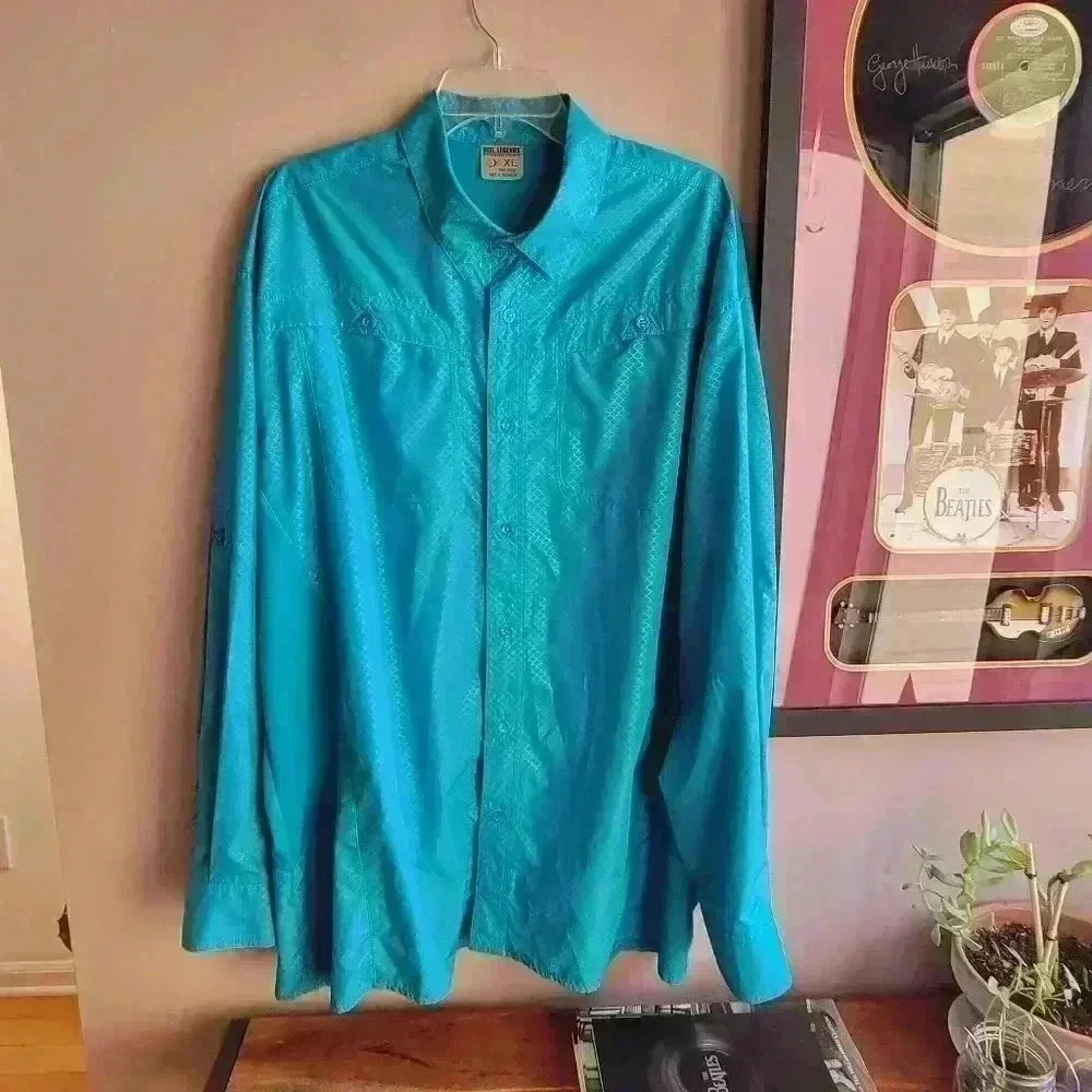 Reel Legends Mariner Men Size XL Vented Long Sleeve Outdoor Fishing Hiking Shirt